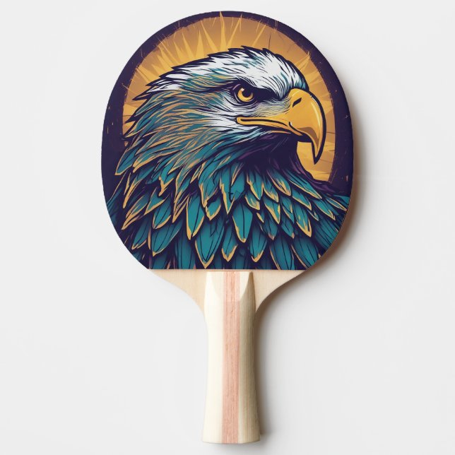 Majestic Bald Eagle Ping Pong Paddle (Front)