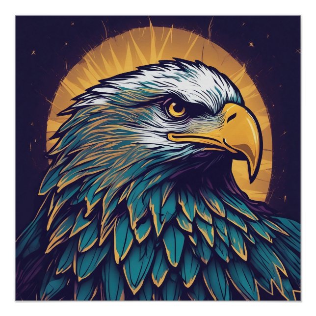 Majestic Bald Eagle Poster (Front)