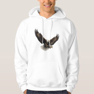 Majestic Bald Eagle White Hoodie