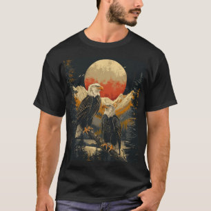 Majestic Bald Eagles at Sunrise – Wildlife Graphic T-Shirt