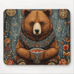 Majestic bear mouse mat
