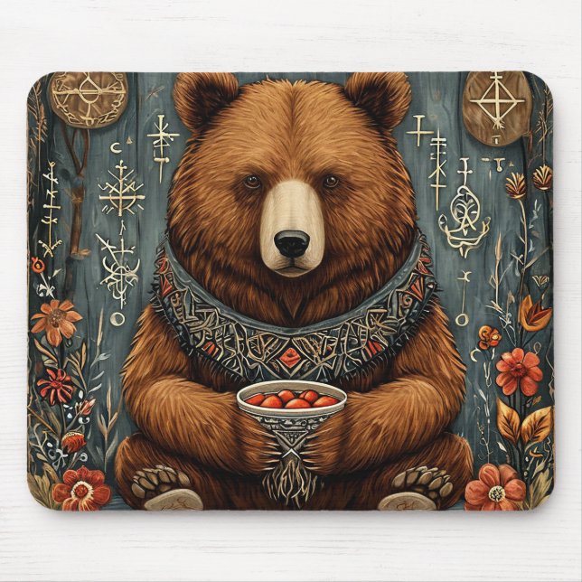Majestic bear mouse mat (Front)