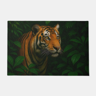 Majestic Bengal Tiger Jungle Portrait Wildlife Doormat