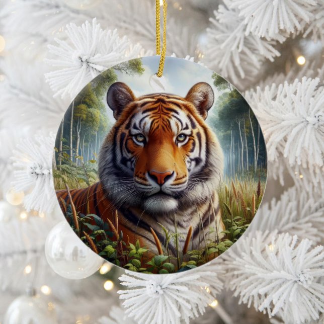 Majestic Bengal Tiger Keepsake Ceramic Tree Decoration (Creator Uploaded)