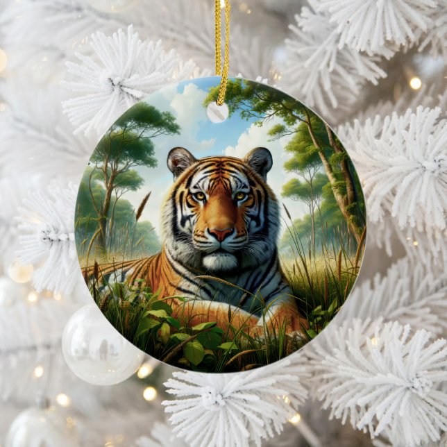 Majestic Bengal Tiger Keepsake Ceramic Tree Decoration (Creator Uploaded)