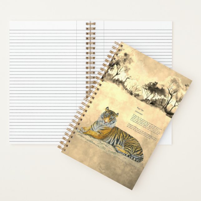 Majestic Bengal Tiger Watercolours Notebook (Inside)
