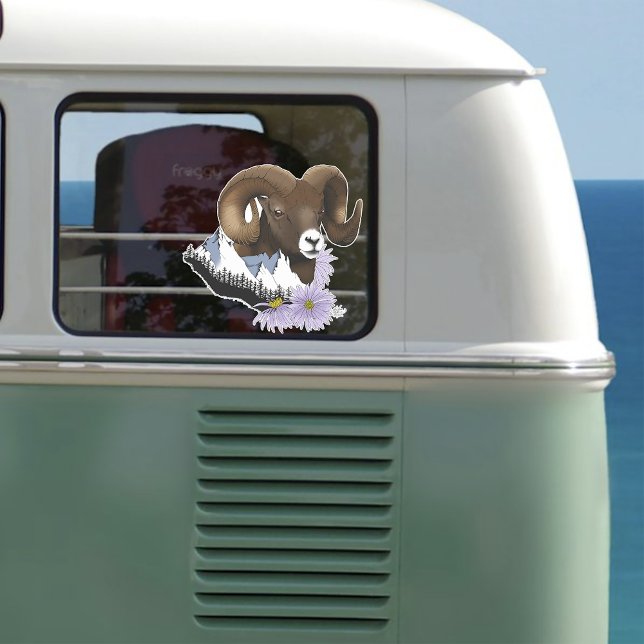 Majestic Bighorn Brown Sheep Ram Green Mountains (Creator Uploaded)