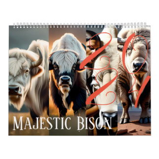 Majestic Bison - 2024 Calendar: A Journey Through  Calendar