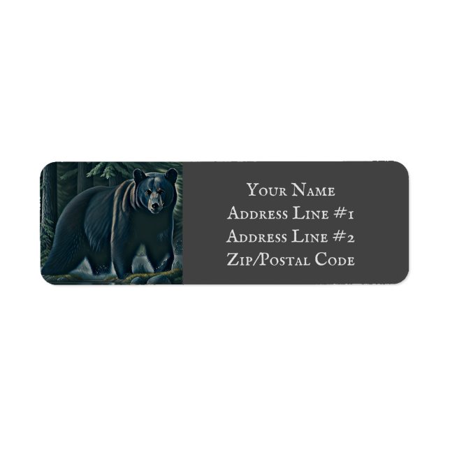 Majestic Black Bear Of The North Woods (Front)