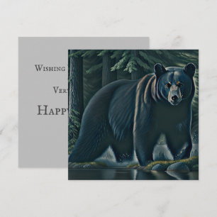 Majestic Black Bear Of The North Woods Card