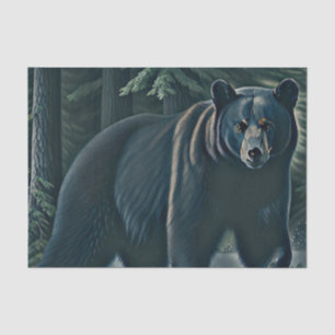 Majestic Black Bear Of The North Woods Tissue Paper