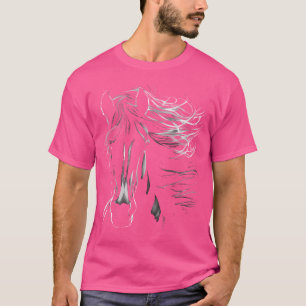 Majestic Black Horse With Flowing Mane T-Shirt