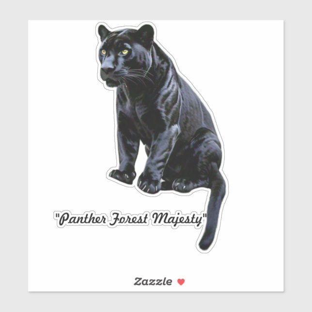  "Majestic Black Panther in Forest" (Sheet)