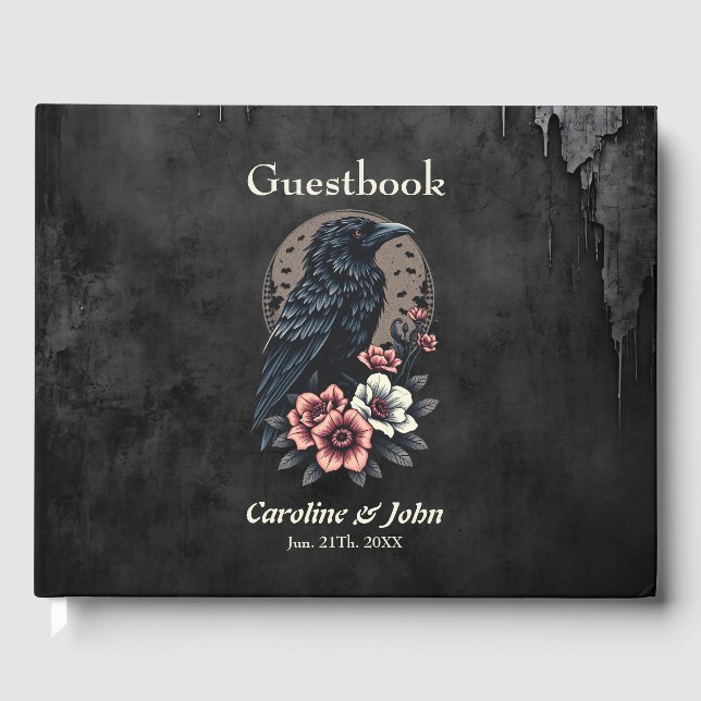 Majestic black raven  guest book (Front)