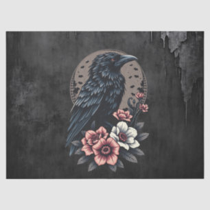 Majestic black raven  tissue paper