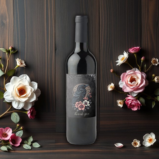 Majestic black raven  wine label (Creator Uploaded)