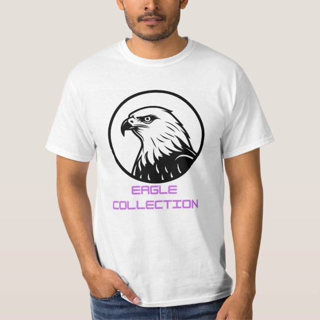 Majestic Black & White Eagle Head Emblem T-Shirt (Front)