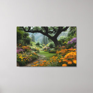 Majestic Blossom Canopy Garden Path Canvas Print