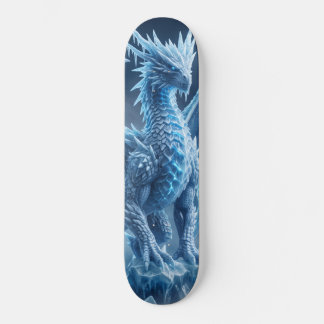 Majestic Blue Ice Dragon Skateboard