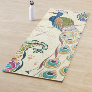 Majestic Blue Peacock Yoga Mat