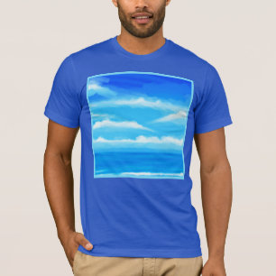 Majestic Blue Sky Painting T-Shirt