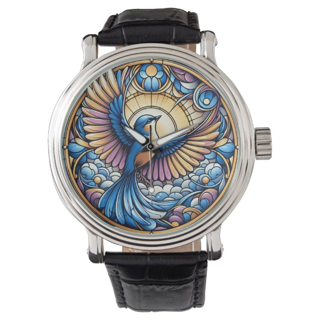 Majestic Bluebird Under the Golden Sun Watch (Front)