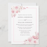 Majestic Blush Beautiful Floral Watercolor Wedding
