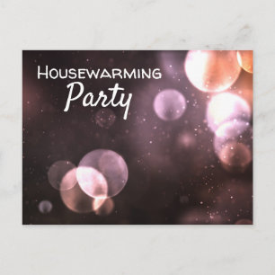 Majestic Bokeh Lights, Housewarming Party Invite