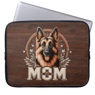 Majestic Bond: Gee Vaucher German Shepherd Dog Mum Laptop Sleeve