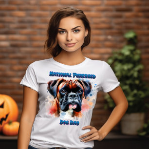 Majestic Boxer Dog Honours Purebred Day T-Shirt