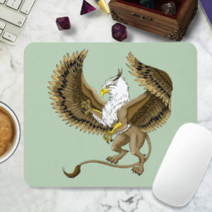 Majestic Brown Fantasy Griffin Mythical Gryphon Mouse Mat