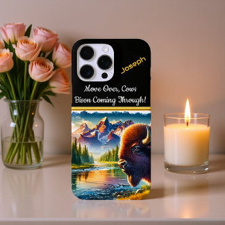 Majestic Buffalo by a Serene Mountain River iPhone 16 Pro Max Case