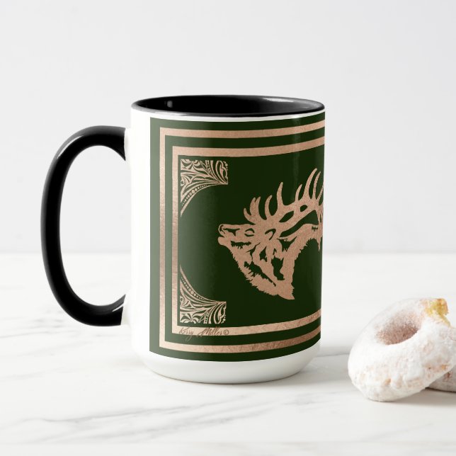 Majestic Bull Elk Mug (With Donut)