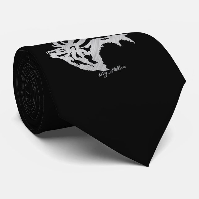 Majestic Bull Elk Tie (Rolled)