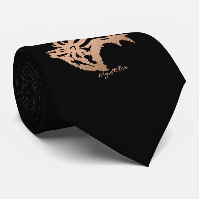 Majestic Bull Elk Tie (Rolled)