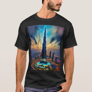 Majestic Burj Khalifa - Light Colour T-Shirt Desig