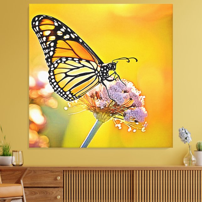 Majestic Butterfly Close Up Design Canvas Print (Insitu(LivingRoom))