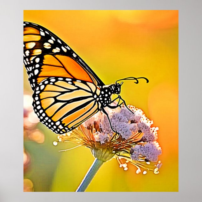 Majestic Butterfly Close Up Design Poster (Front)
