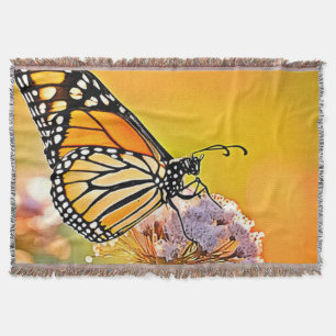 Majestic Butterfly Close Up Design Throw Blanket