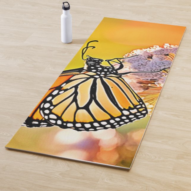 Majestic Butterfly Close Up Design Yoga Mat (In Situ)