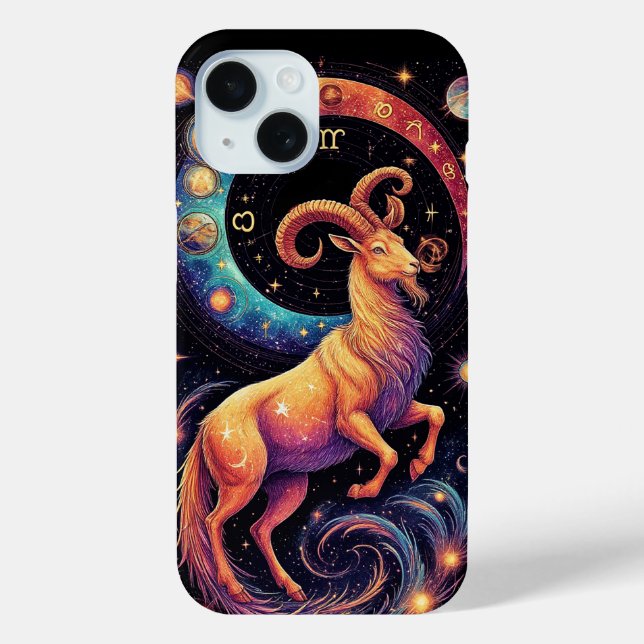 Majestic Capricorn Zodiac Art Case-Mate iPhone Case (Back)