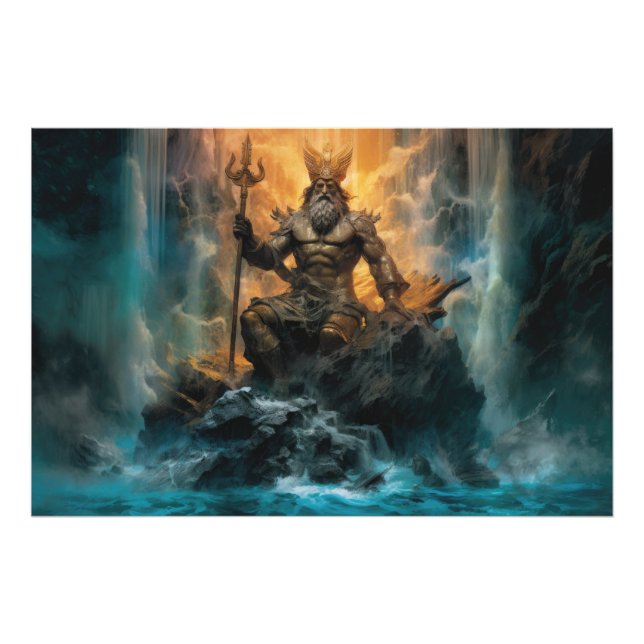 Majestic Cascade: Poseidon Poster (Front)