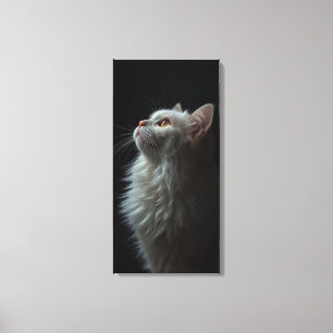 Majestic Cat Portrait Strength & Royal Confidence Canvas Print