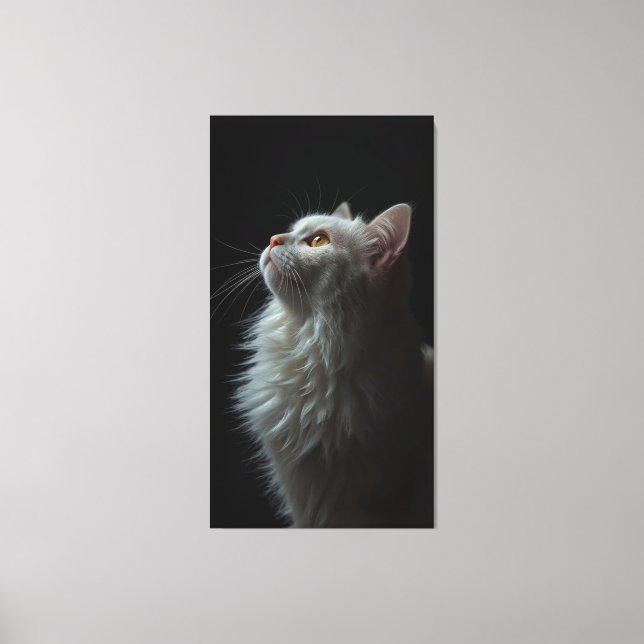 Majestic Cat Portrait Strength & Royal Confidence Canvas Print (Front)