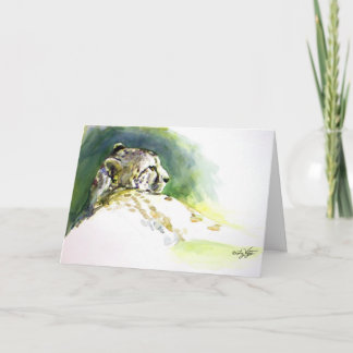 Majestic Cheetah Folded Card