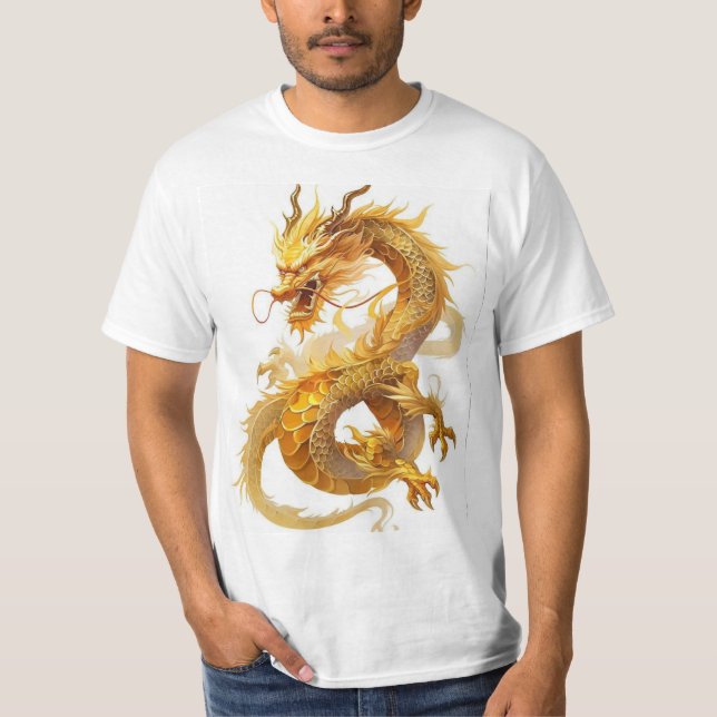 Majestic Chinese Dragon T-Shirt-Bold & Stylish Des T-Shirt (Front)