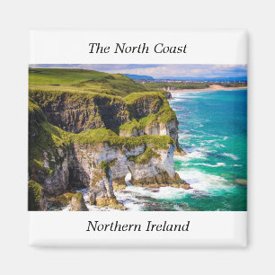 Majestic Cliffs of Northern Ireland's North Coast  Magnet