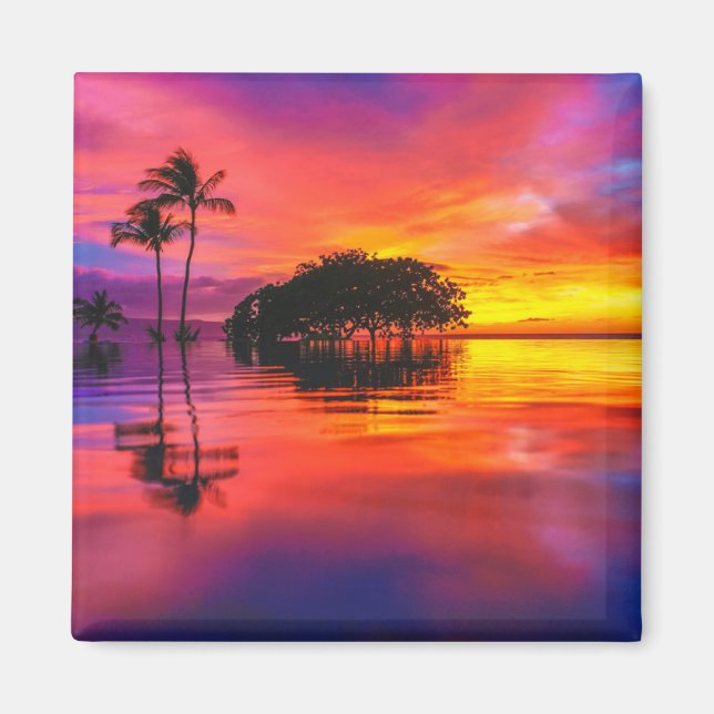 Majestic Clouds & Reflection Magnet (Front)