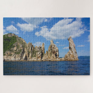 Majestic Coastal Spires – Triozyorye, Sea of Japan Jigsaw Puzzle