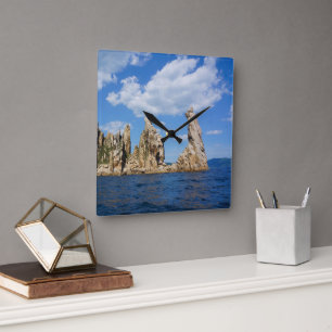 Majestic Coastal Spires – Triozyorye, Sea of Japan Square Wall Clock